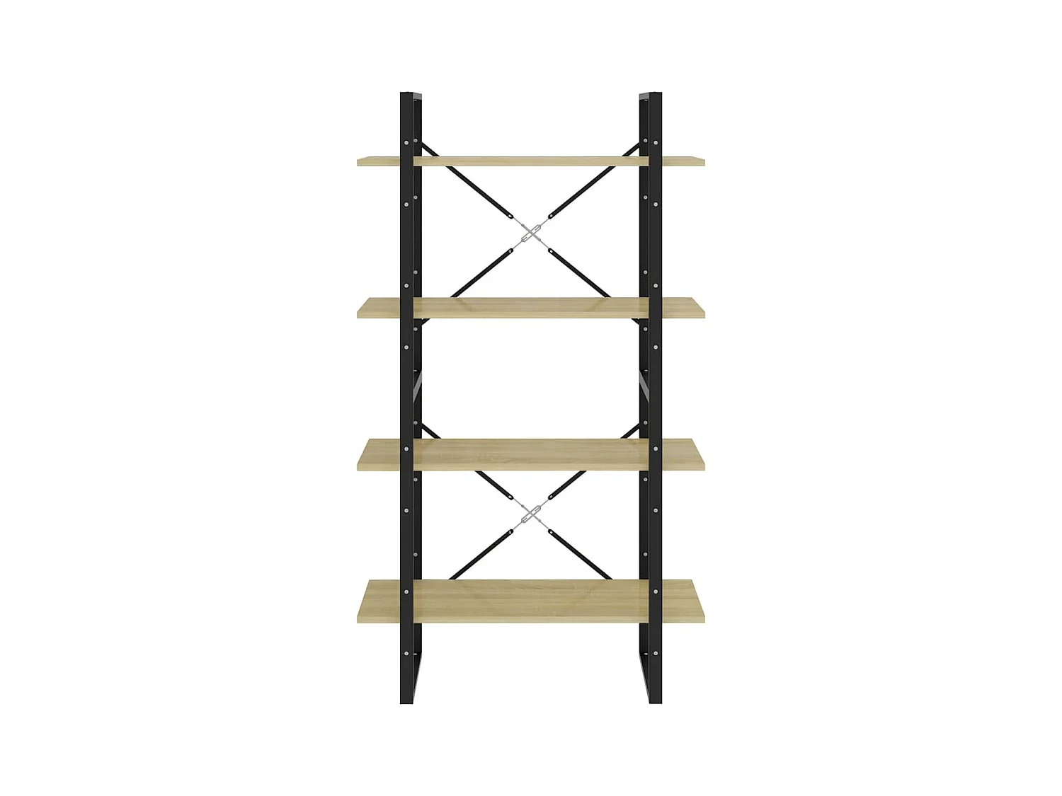 Bibliothèque | Etagère de rangement | Meuble de rangement à 4 niveaux chêne sonoma bois d'ingénierie