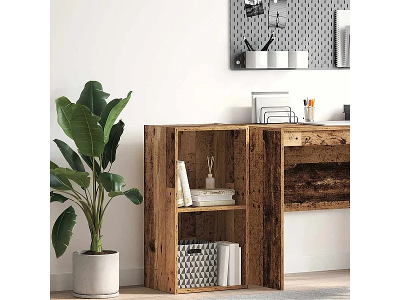 Bibliothèque | Etagère de rangement | Meuble de rangement vieux bois 40x30x77 cm bois d'ingénierie