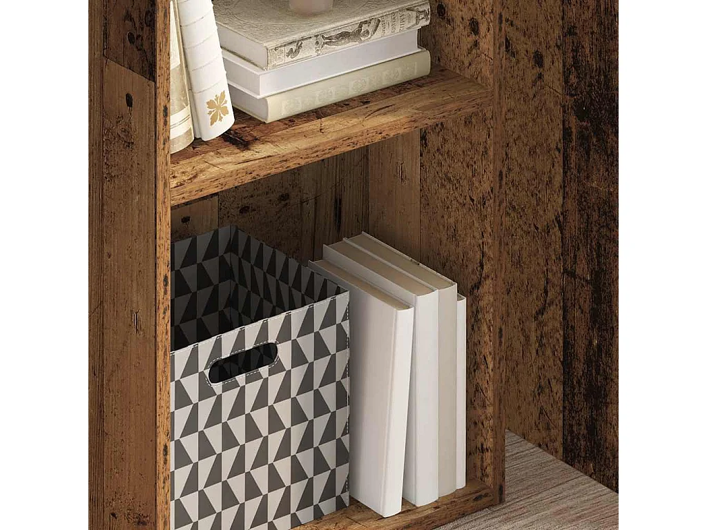 Bibliothèque | Etagère de rangement | Meuble de rangement vieux bois 40x30x77 cm bois d'ingénierie