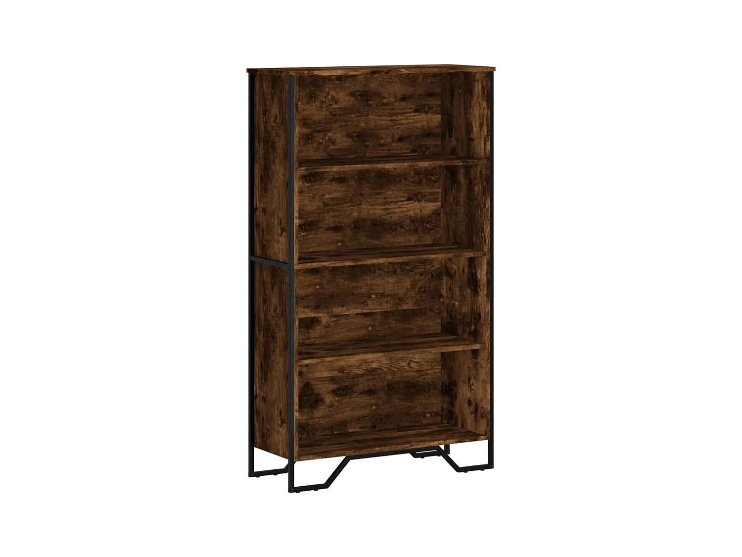Bibliothèque | Etagère de rangement | Meuble de rangement chêne fumé 80x31x137,5 cm bois d'ingénierie