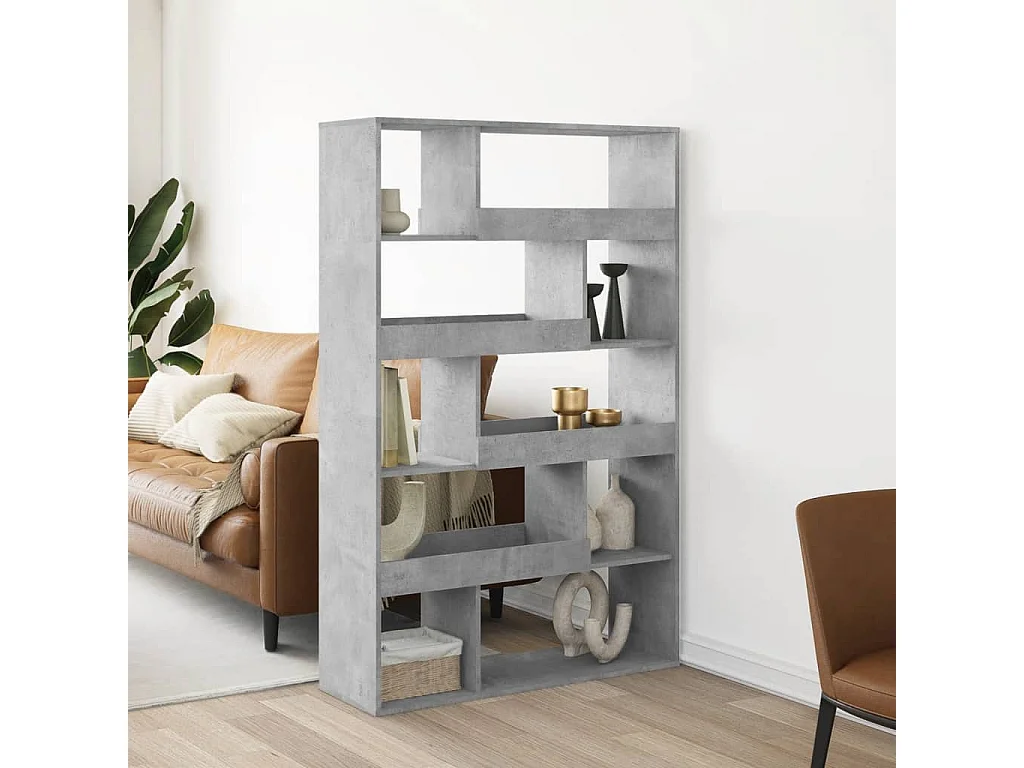 Libreria | Scaffale | Mobile di stoccaggio Grigio Cemento 100x33x156,5 cm in Truciolato