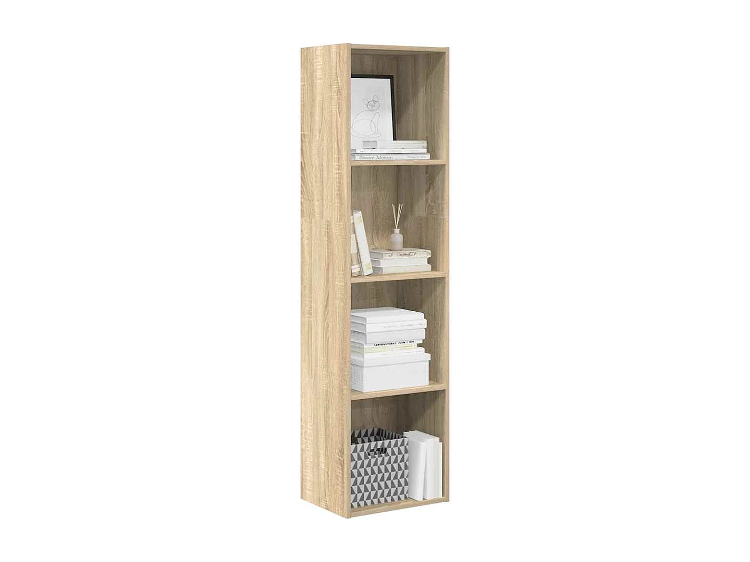 Bibliothèque | Etagère de rangement | Meuble de rangement chêne sonoma 40x30x152 cm bois d'ingénierie