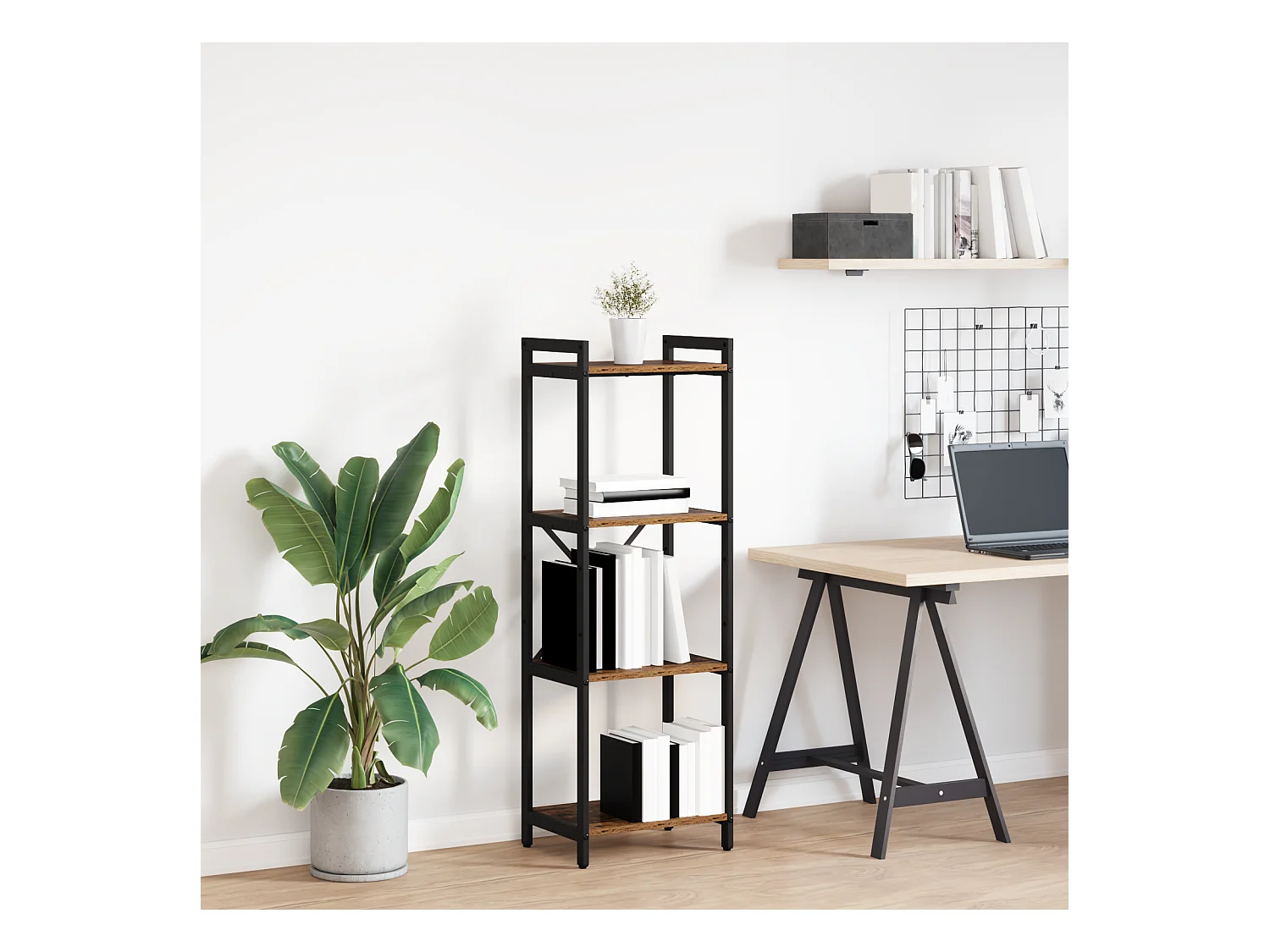 Bibliothèque | Etagère de rangement | Meuble de rangement Bois ancien 40 x 30 x 118 cm Bois massif