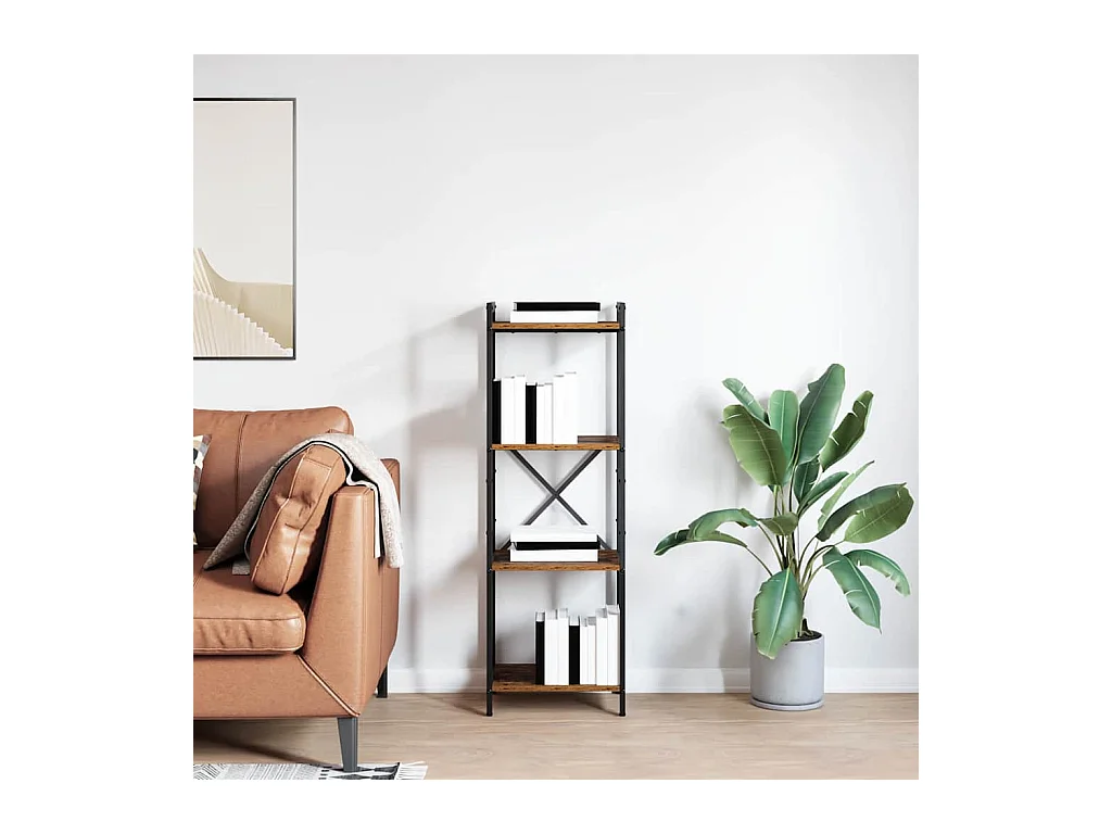 Bibliothèque | Etagère de rangement | Meuble de rangement Bois ancien 40 x 30 x 118 cm Bois massif