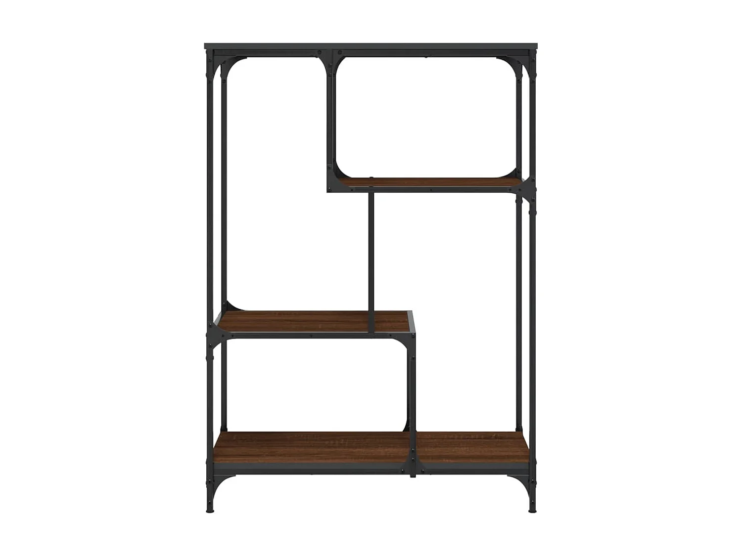 Libreria | Scaffale | Mobile di stoccaggio Rovere Marrone 81x36x115cm Legno Multistrato e Acciaio