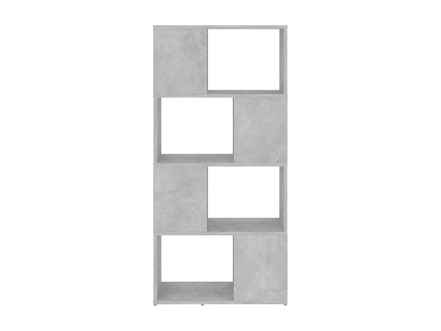 Libreria | Scaffale | Mobile di stoccaggio Divisorio Grigio Cemento 60x24x124,5 cm