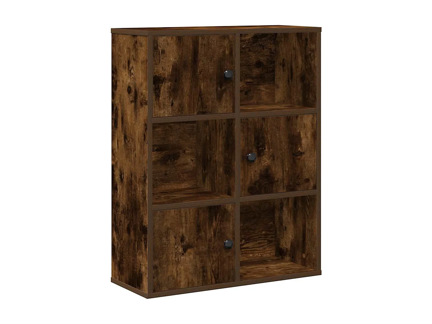 Bibliothèque | Etagère de rangement | Meuble de rangement chêne fumé 60x24x76,5 cm bois d'ingénierie