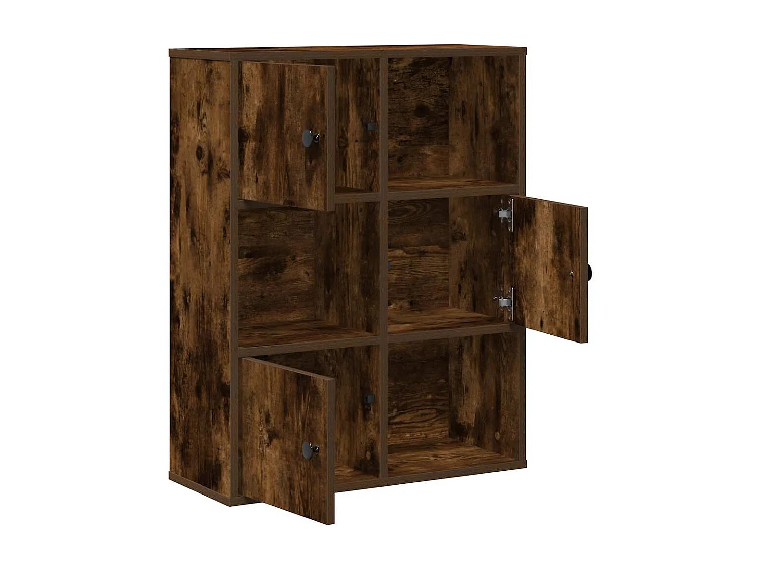 Bibliothèque | Etagère de rangement | Meuble de rangement chêne fumé 60x24x76,5 cm bois d'ingénierie