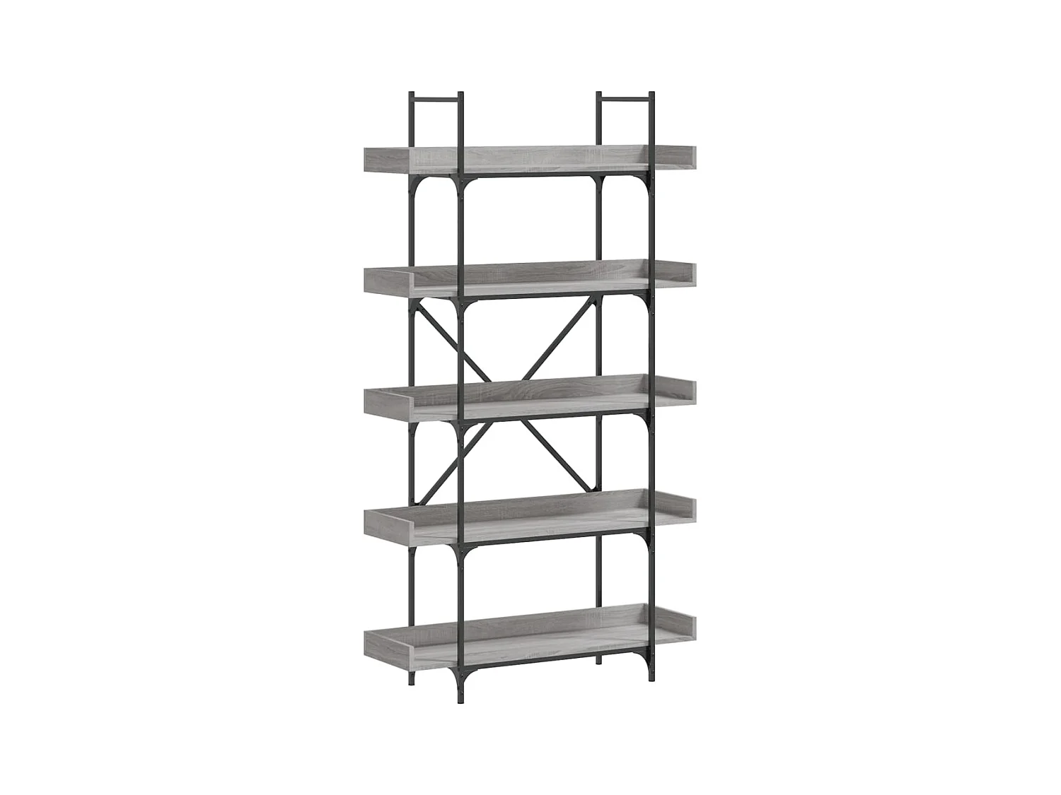 Libreria | Scaffale | Mobile di stoccaggio 5 Ripiani Grigio Sonoma 100x33x180,5 Legno Multistrato
