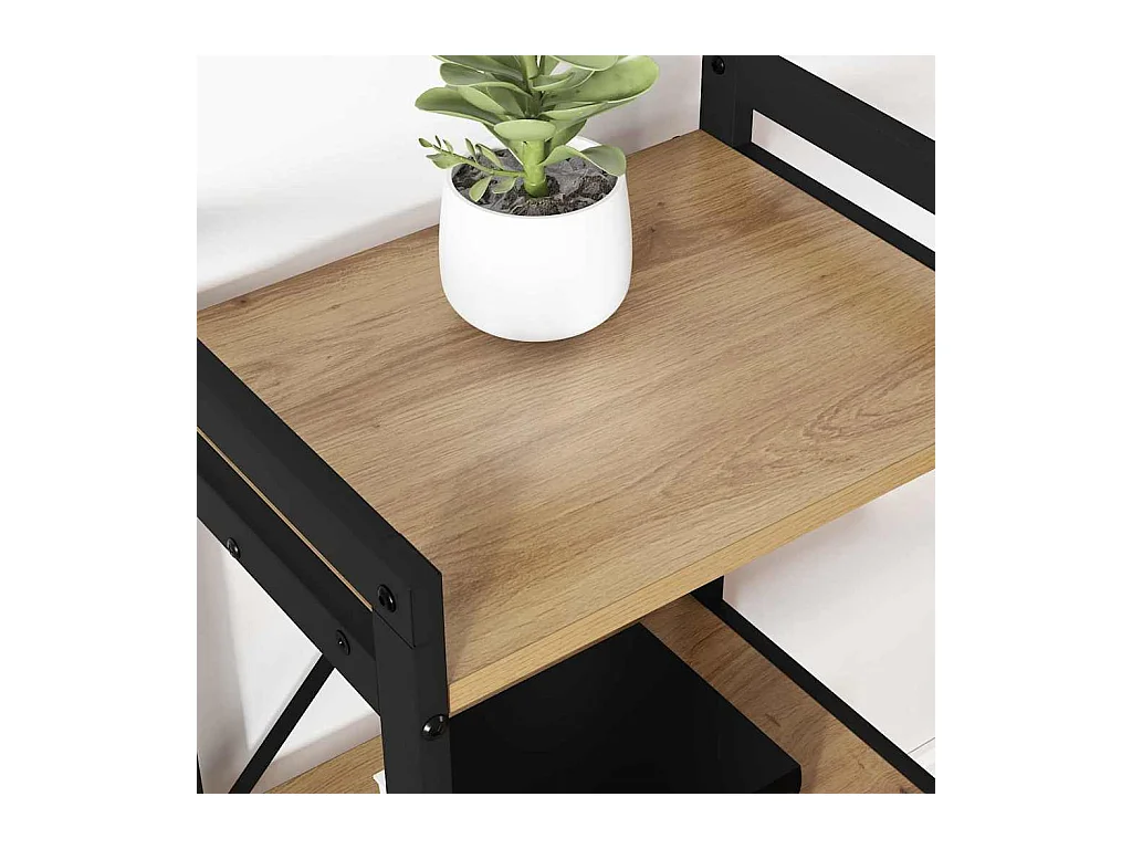 Bibliothèque | Etagère de rangement | Meuble de rangement chêne artisanal 40 x 30 x 48.5 cm