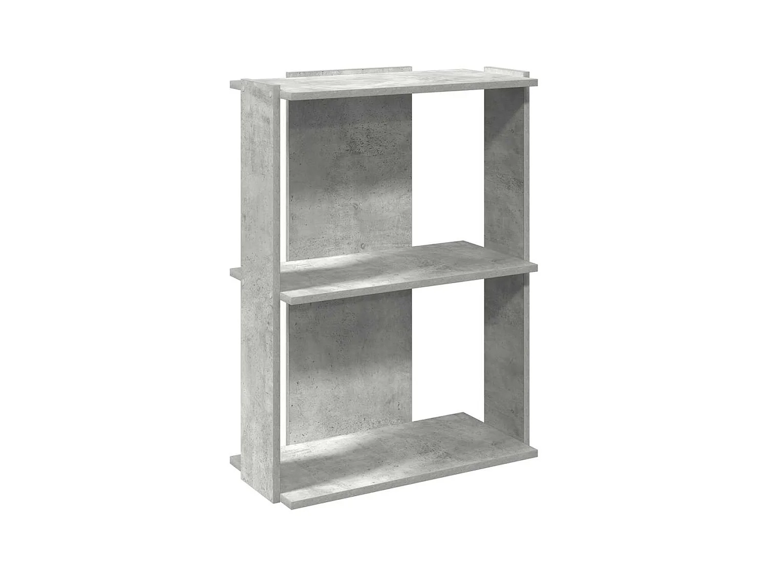 Bibliothèque | Etagère de rangement | Meuble de rangement à 3 niveaux gris béton 60x30x80 cm bois ingénierie