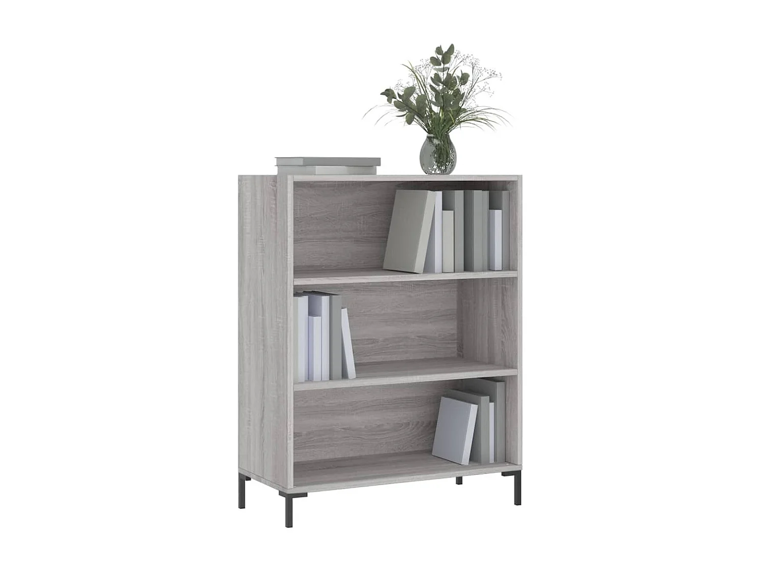 Libreria | Scaffale | Mobile di stoccaggio Grigio Sonoma 69,5x32,5x90 cm in Legno Multistrato