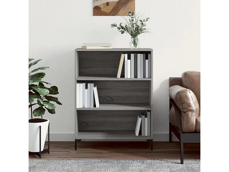 Libreria | Scaffale | Mobile di stoccaggio Grigio Sonoma 69,5x32,5x90 cm in Legno Multistrato