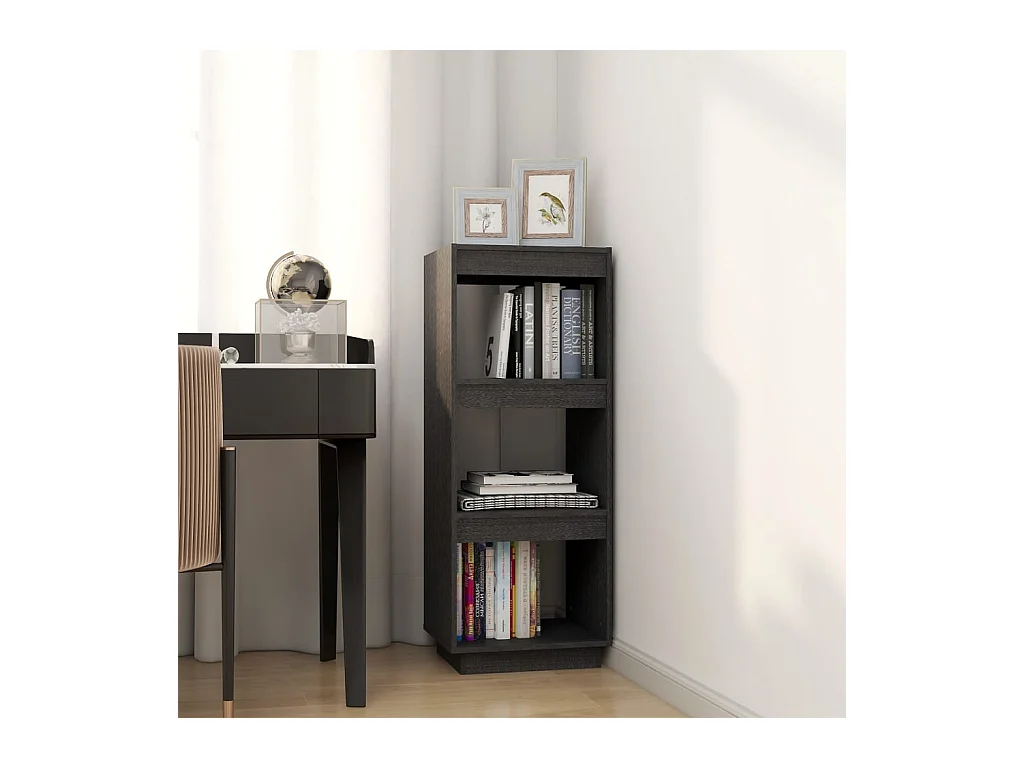 Bibliothèque | Etagère de rangement | Meuble de rangement gris 40x35x103 cm pin massif