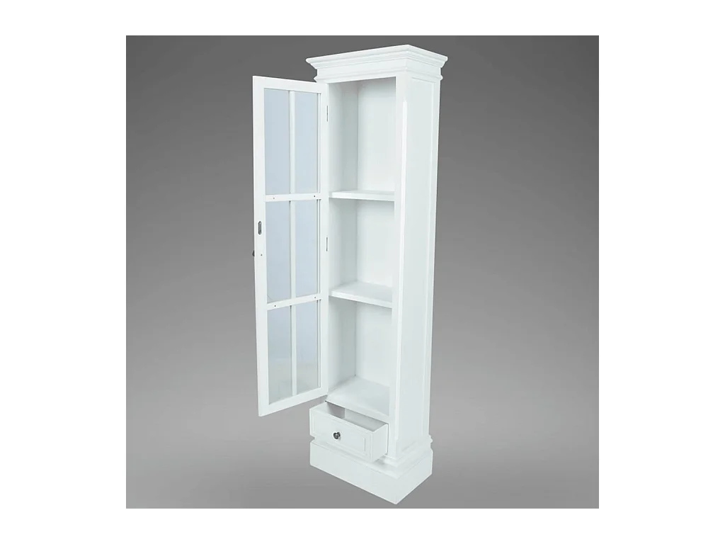 Armadietto con Libreria | Scaffale | Mobile di stoccaggio Elegante con 3 Scaffali Bianco in Legno