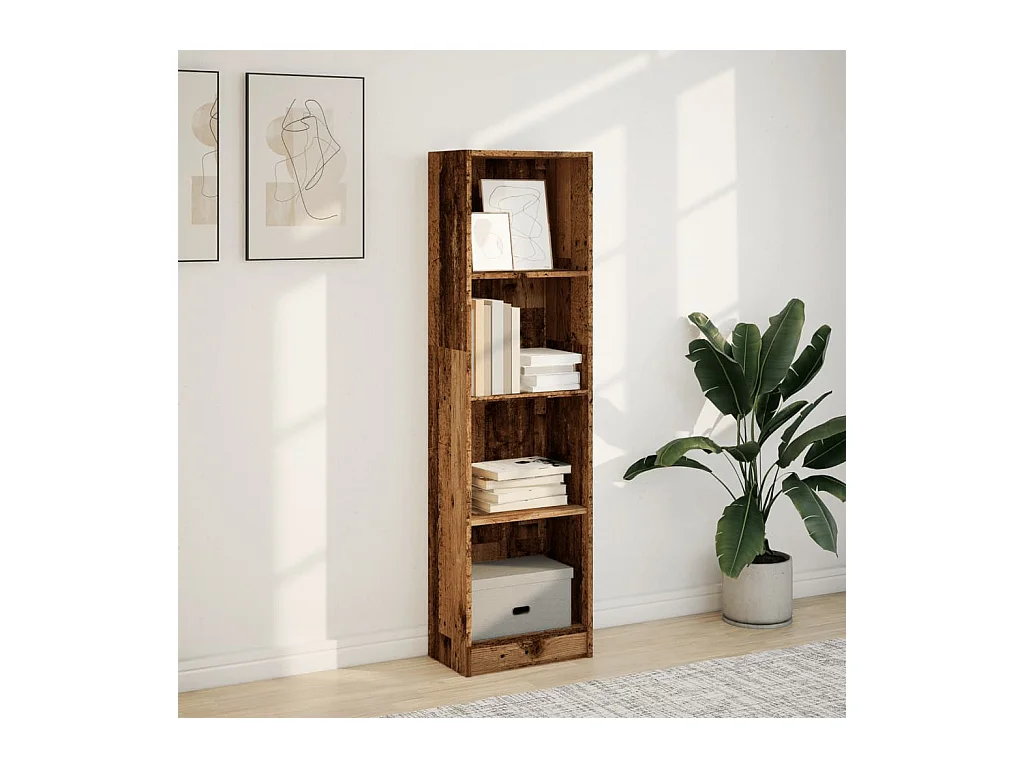 Bibliothèque | Etagère de rangement | Meuble de rangement vieux bois 40x24x143 cm bois d'ingénierie