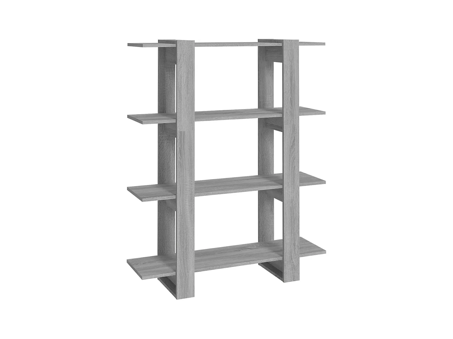 Bibliothèque | Etagère de rangement | Meuble de rangement Sonoma gris 100x30x123,5 cm