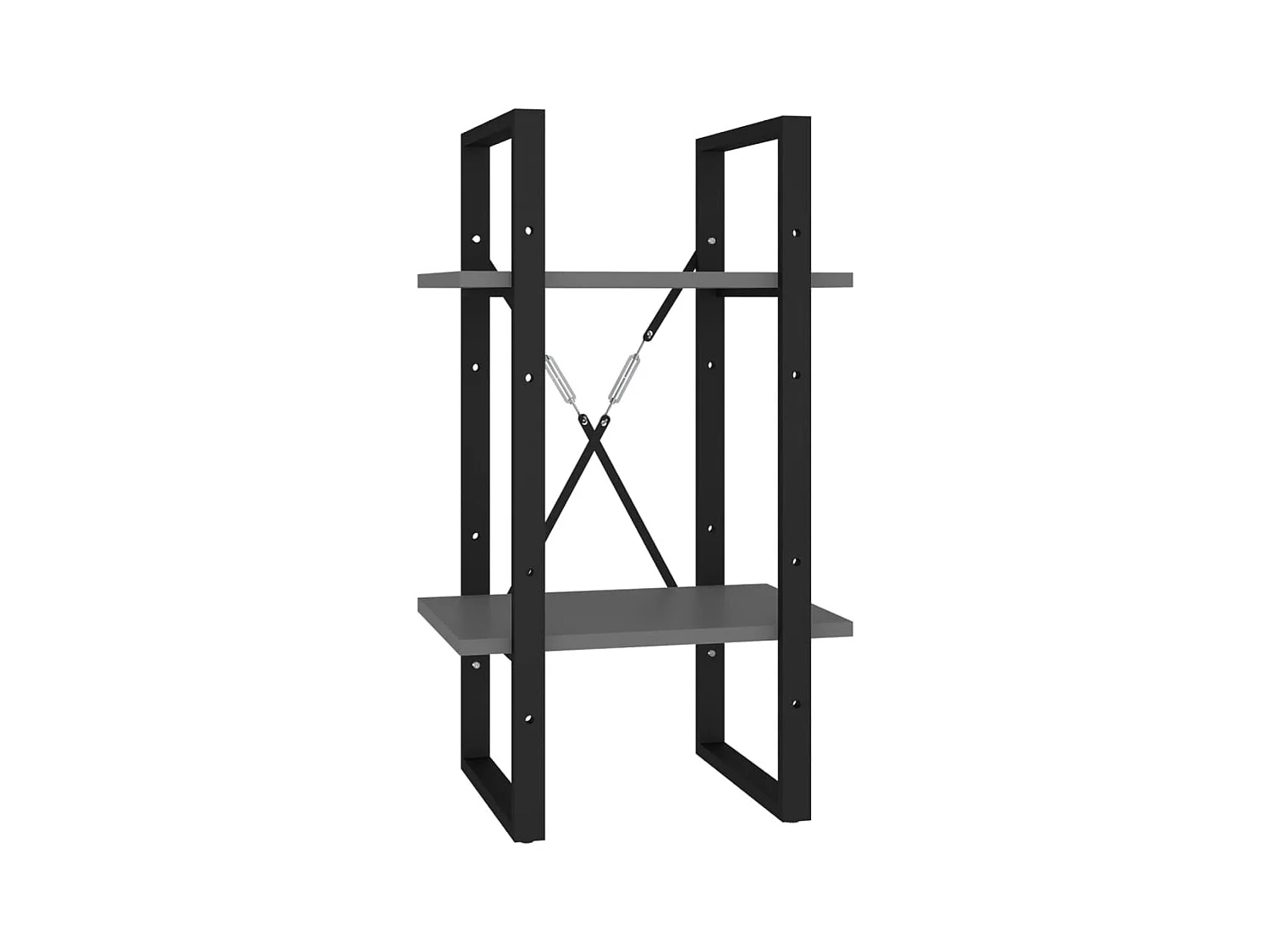 Bibliothèque | Etagère de rangement | Meuble de rangement à 2 niveaux gris 40x30x70 cm bois d'ingénierie