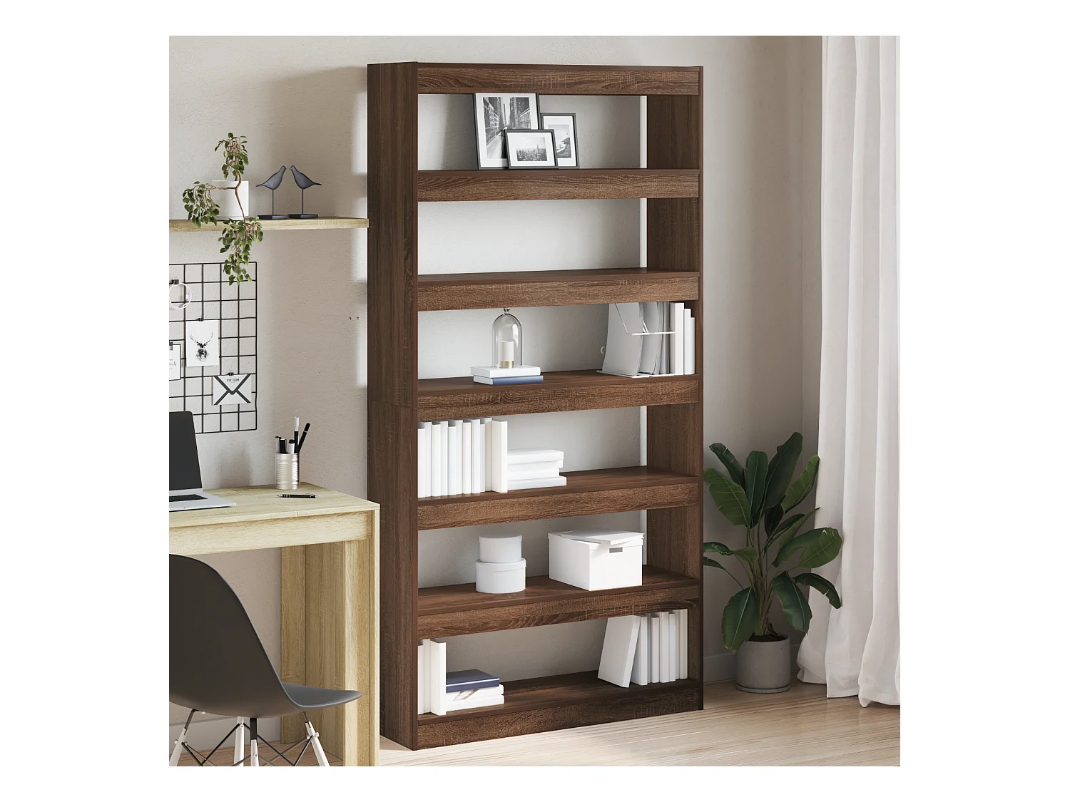 Bibliothèque | Etagère de rangement | Meuble de rangement Chêne marron Bois d'ingénierie 100 x 30 x 198 cm