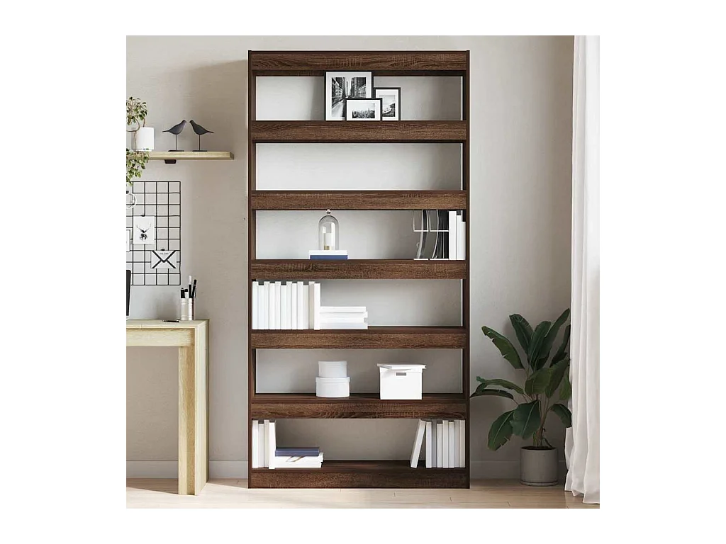 Bibliothèque | Etagère de rangement | Meuble de rangement Chêne marron Bois d'ingénierie 100 x 30 x 198 cm