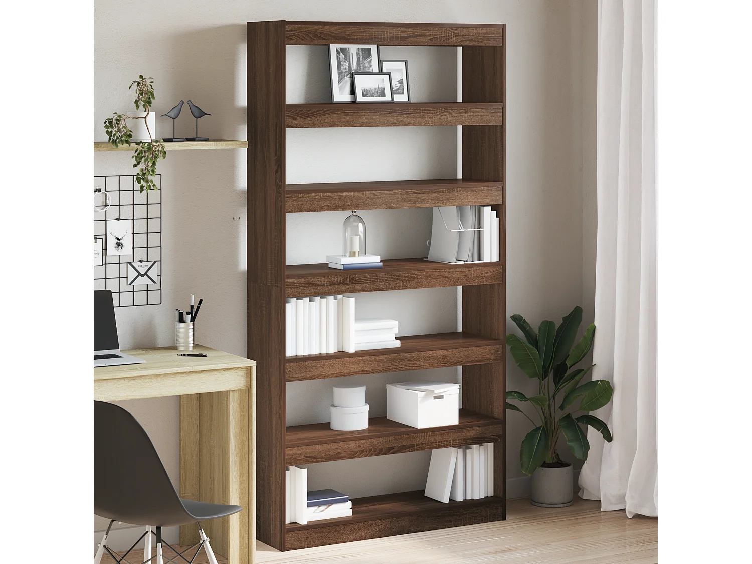 Libreria | Scaffale | Mobile di stoccaggio Rovere Marrone Legno ingegnerizzato 100 x 30 x 198 cm
