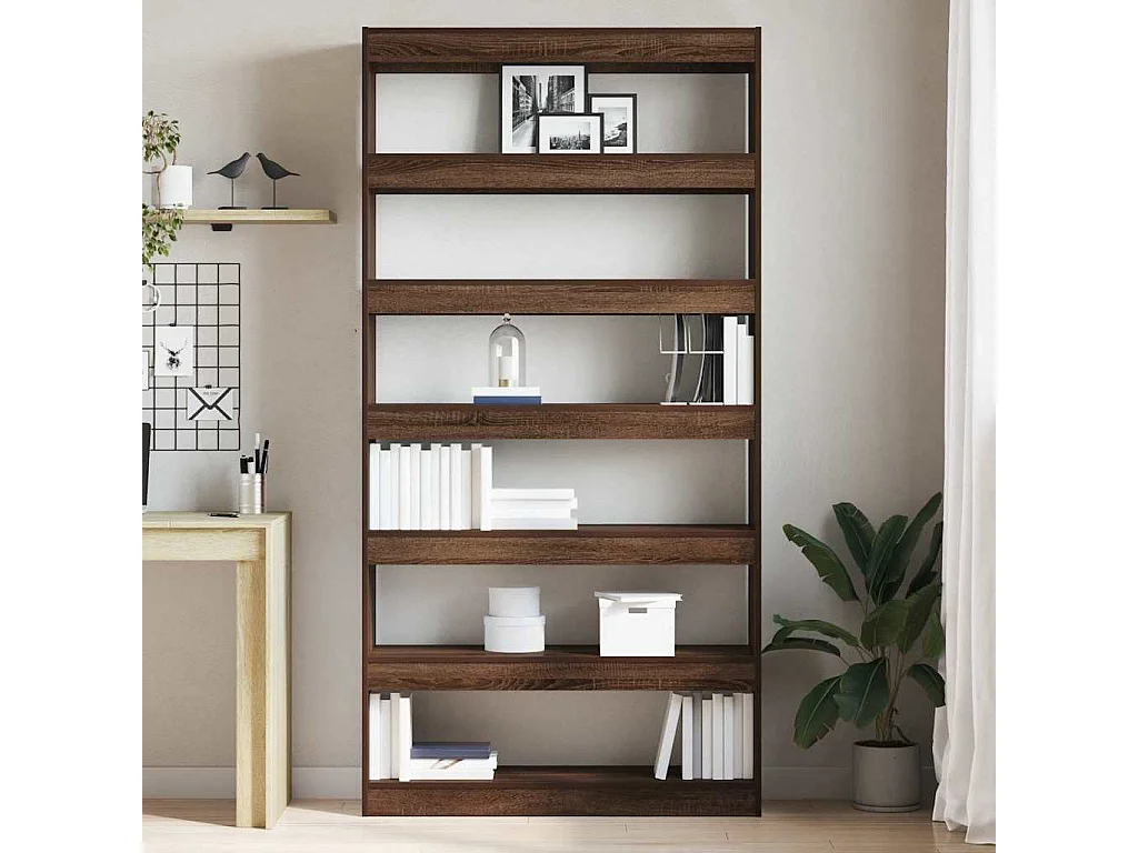 Libreria | Scaffale | Mobile di stoccaggio Rovere Marrone Legno ingegnerizzato 100 x 30 x 198 cm
