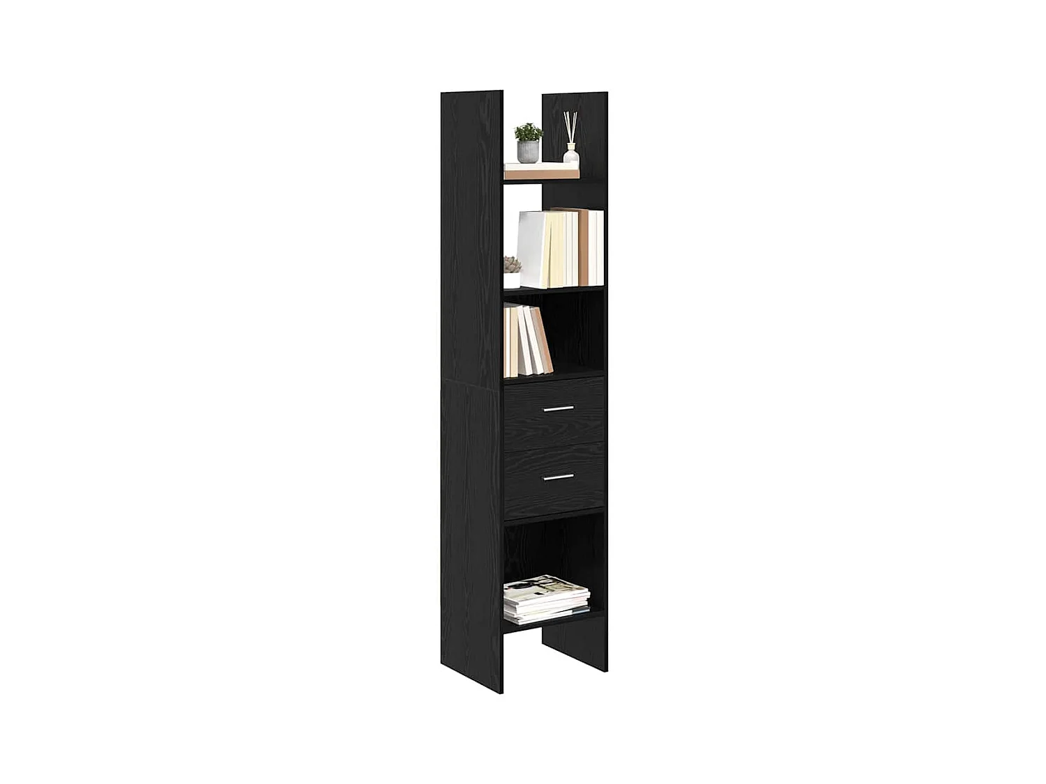 Armadio per Libri | Scaffale | Mobile di stoccaggio Rovere nero 40 x 35 x 180 cm