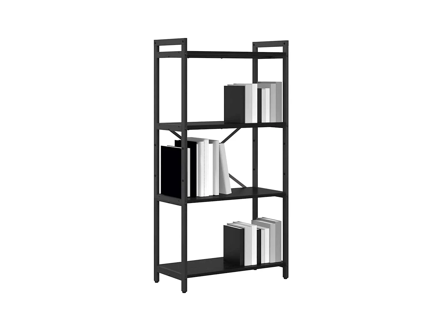 Libreria | Scaffale | Mobile di stoccaggio Rovere nero 60 x 30 x 118 cm Legno multistrato