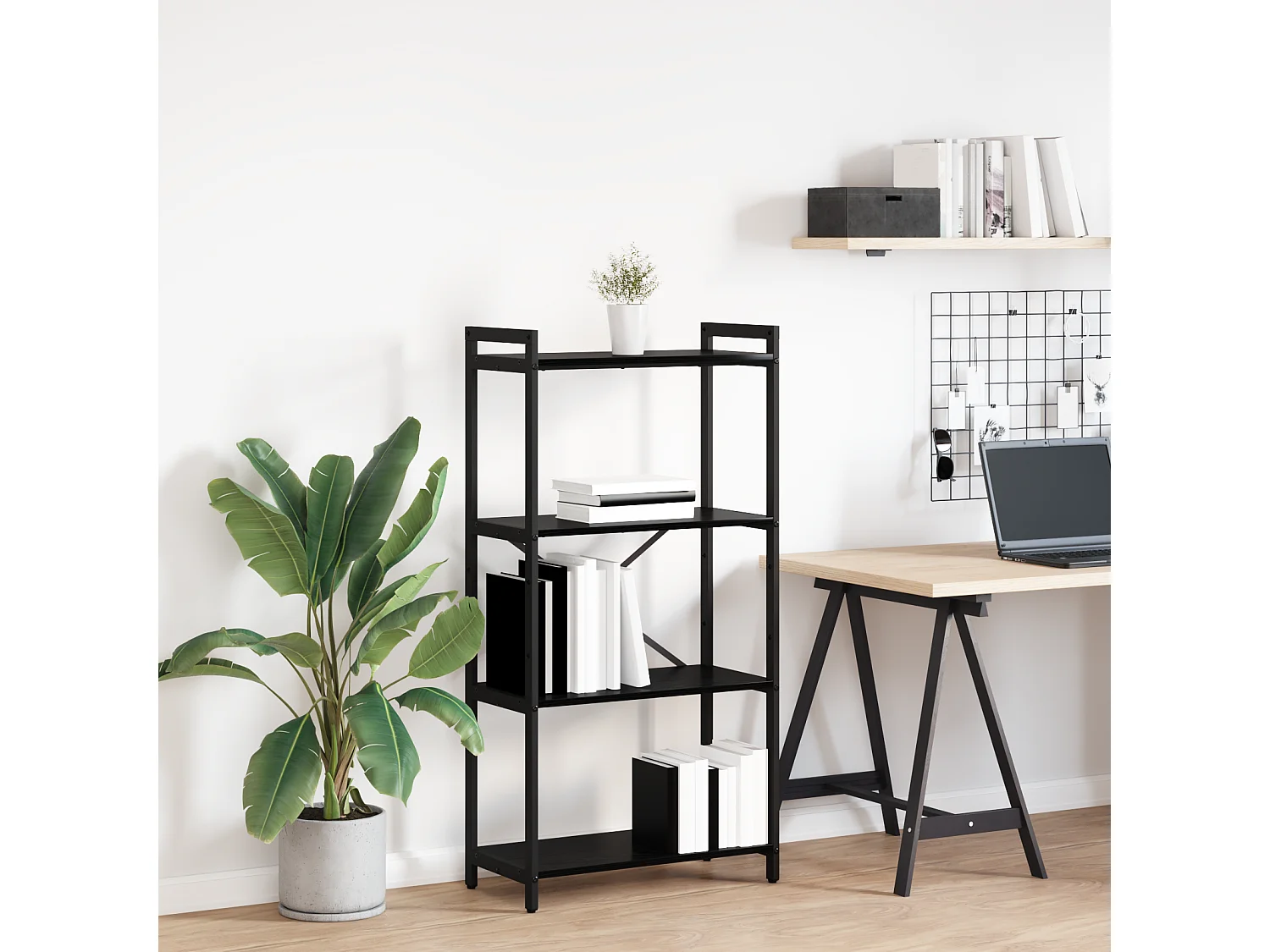 Libreria | Scaffale | Mobile di stoccaggio Rovere nero 60 x 30 x 118 cm Legno multistrato