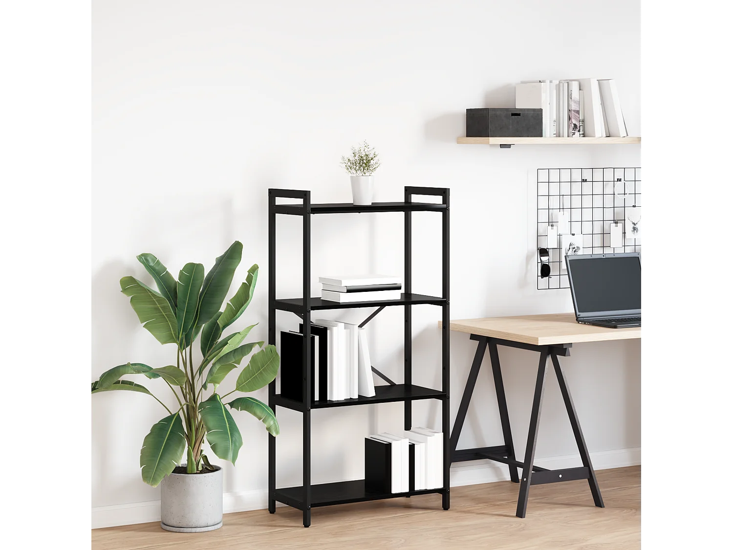 Bibliothèque | Etagère de rangement | Meuble de rangement Chêne noir 60 x 30 x 118 cm Bois d'ingénierie