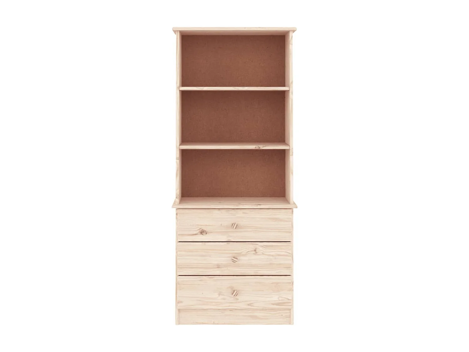 Bibliothèque | Etagère de rangement | Meuble de rangement avec tiroirs ALTA 60x35x142 cm bois massif de pin