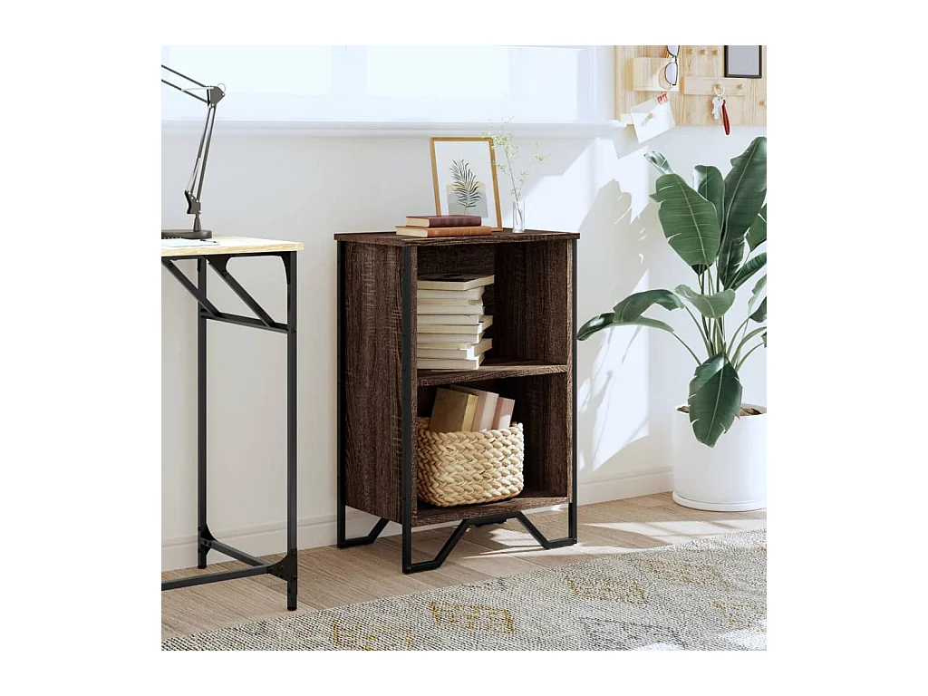Bibliothèque | Etagère de rangement | Meuble de rangement chêne marron 50x31x74,5 cm bois d'ingénierie