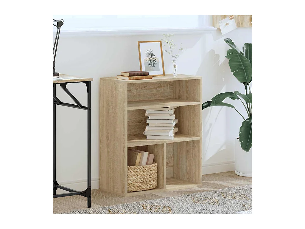Bibliothèque | Etagère de rangement | Meuble de rangement chêne sonoma 60x30x71,5 cm bois d'ingénierie