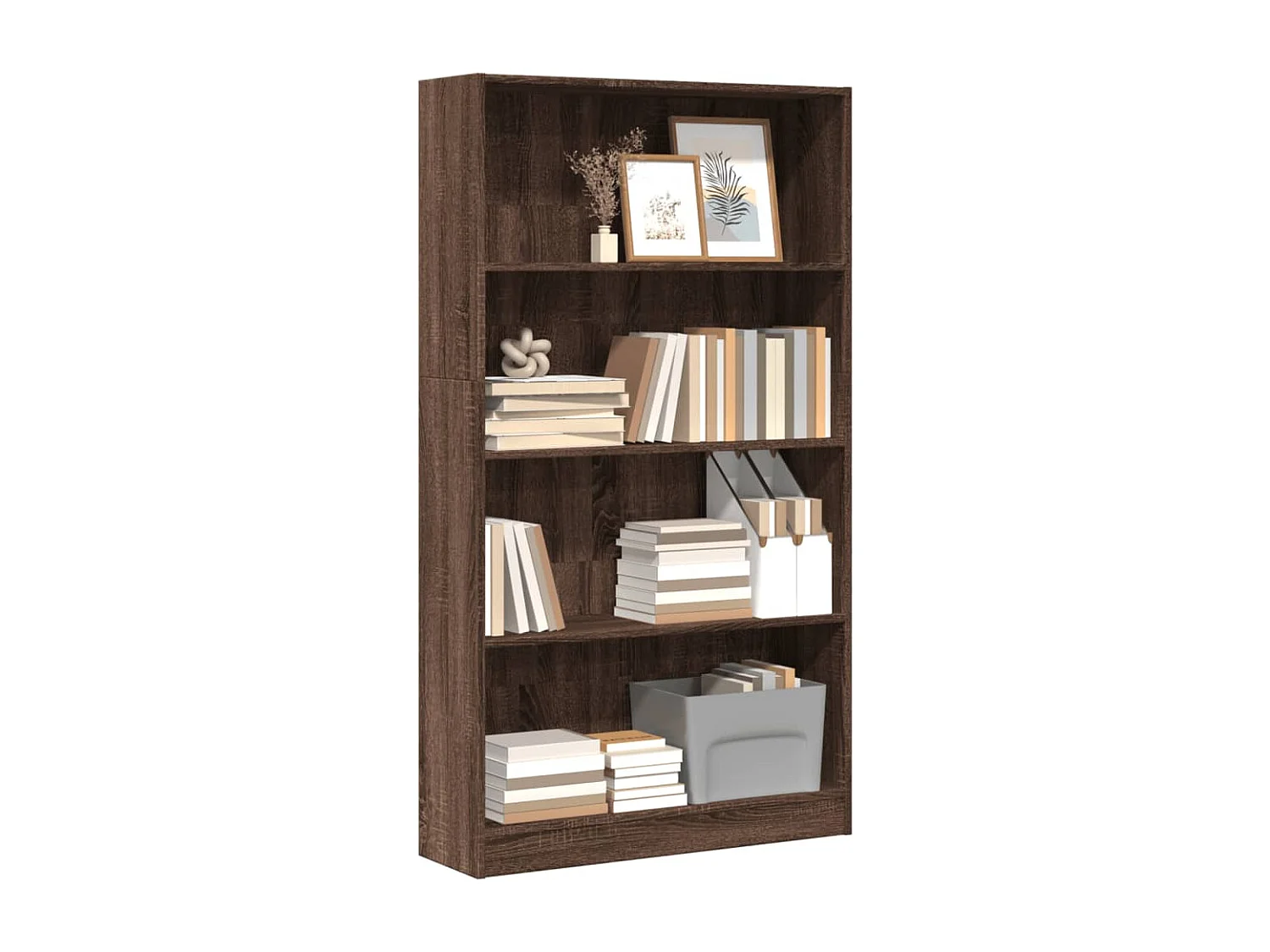 Libreria | Scaffale | Mobile di stoccaggio Rovere Marrone 80x24x143 cm in Legno Multistrato