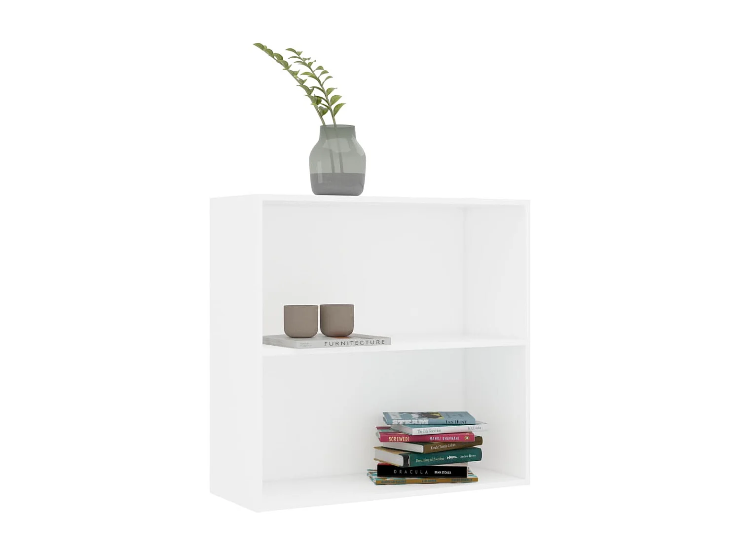 Bibliothèque | Etagère de rangement | Meuble de rangement blanc 80x30x76,5 cm bois d'ingénierie