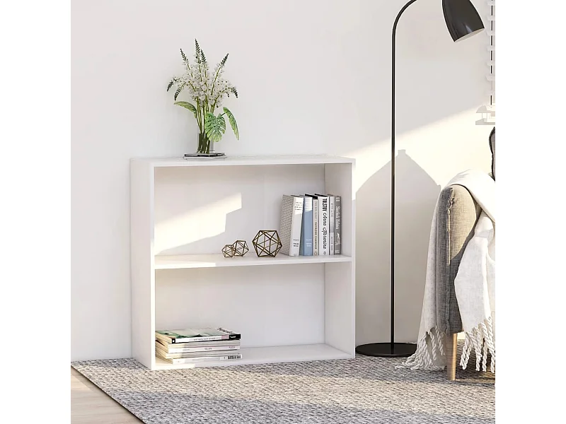 Bibliothèque | Etagère de rangement | Meuble de rangement blanc 80x30x76,5 cm bois d'ingénierie