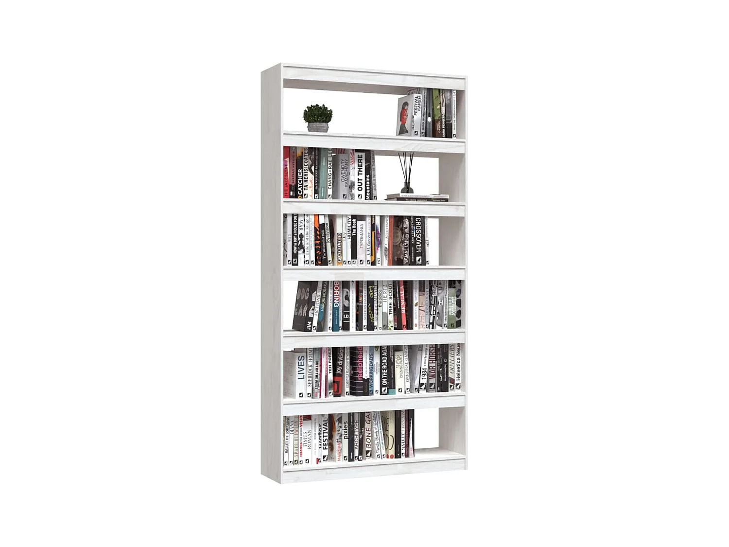 Bibliothèque | Etagère de rangement | Meuble de rangement Blanc 100x30x200 cm Pin massif