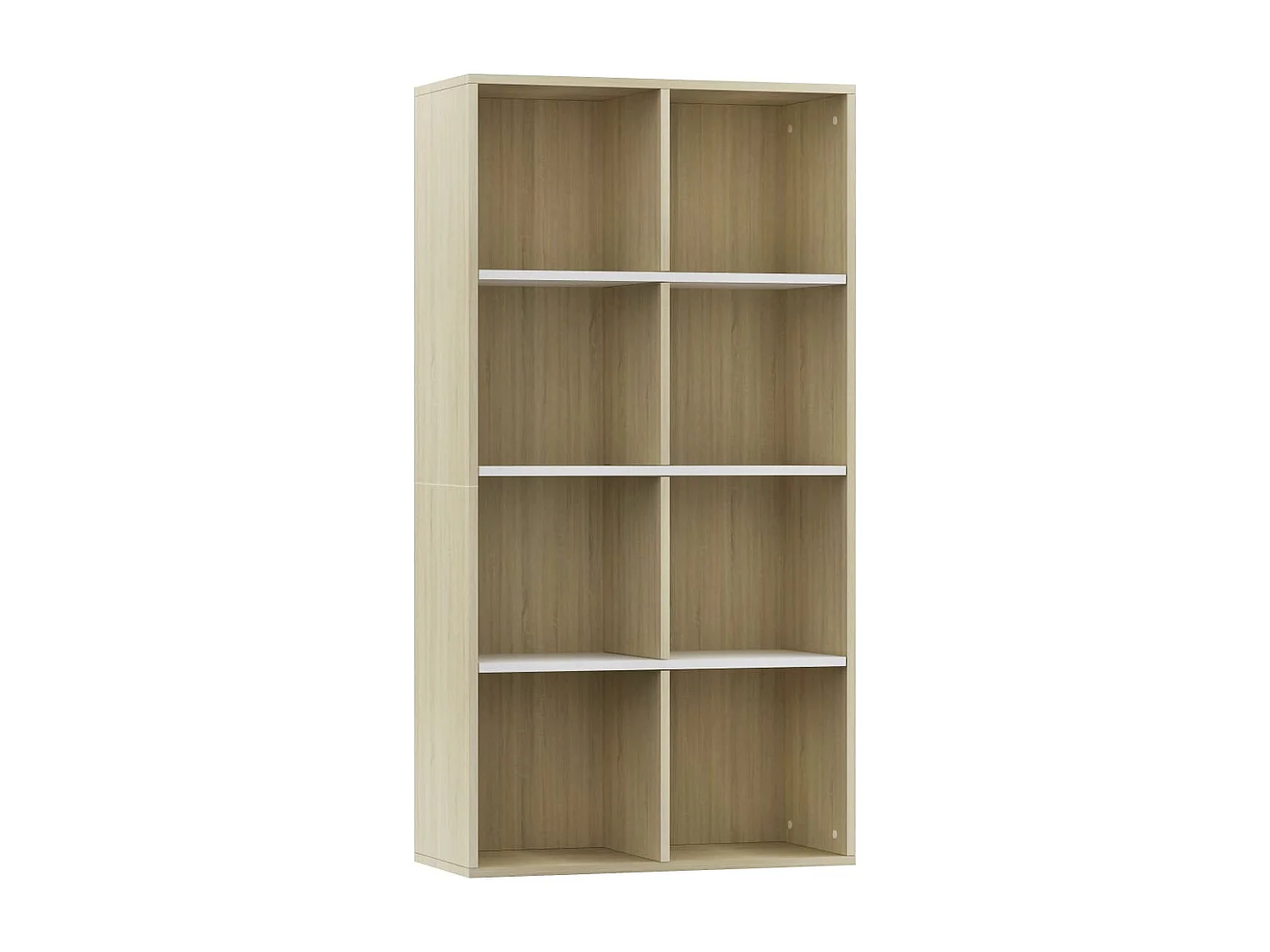 Libreria | Scaffale | Mobile di stoccaggio Credenza Bianca Rovere Sonoma 66x30x130 cm Multistrato