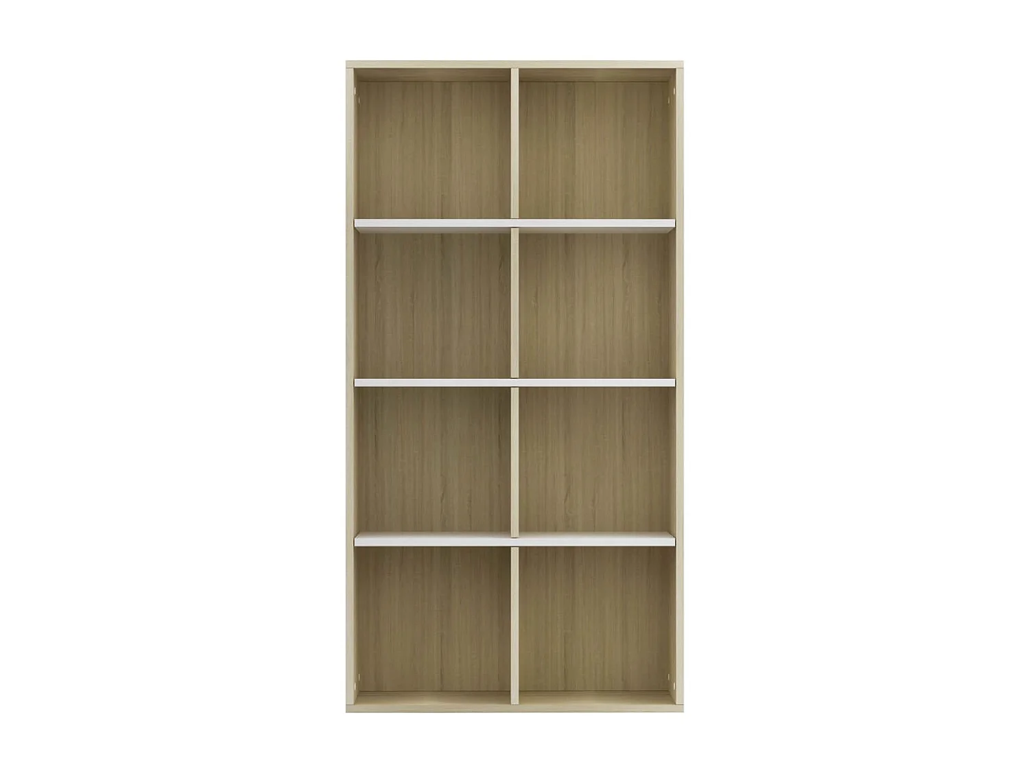 Libreria | Scaffale | Mobile di stoccaggio Credenza Bianca Rovere Sonoma 66x30x130 cm Multistrato