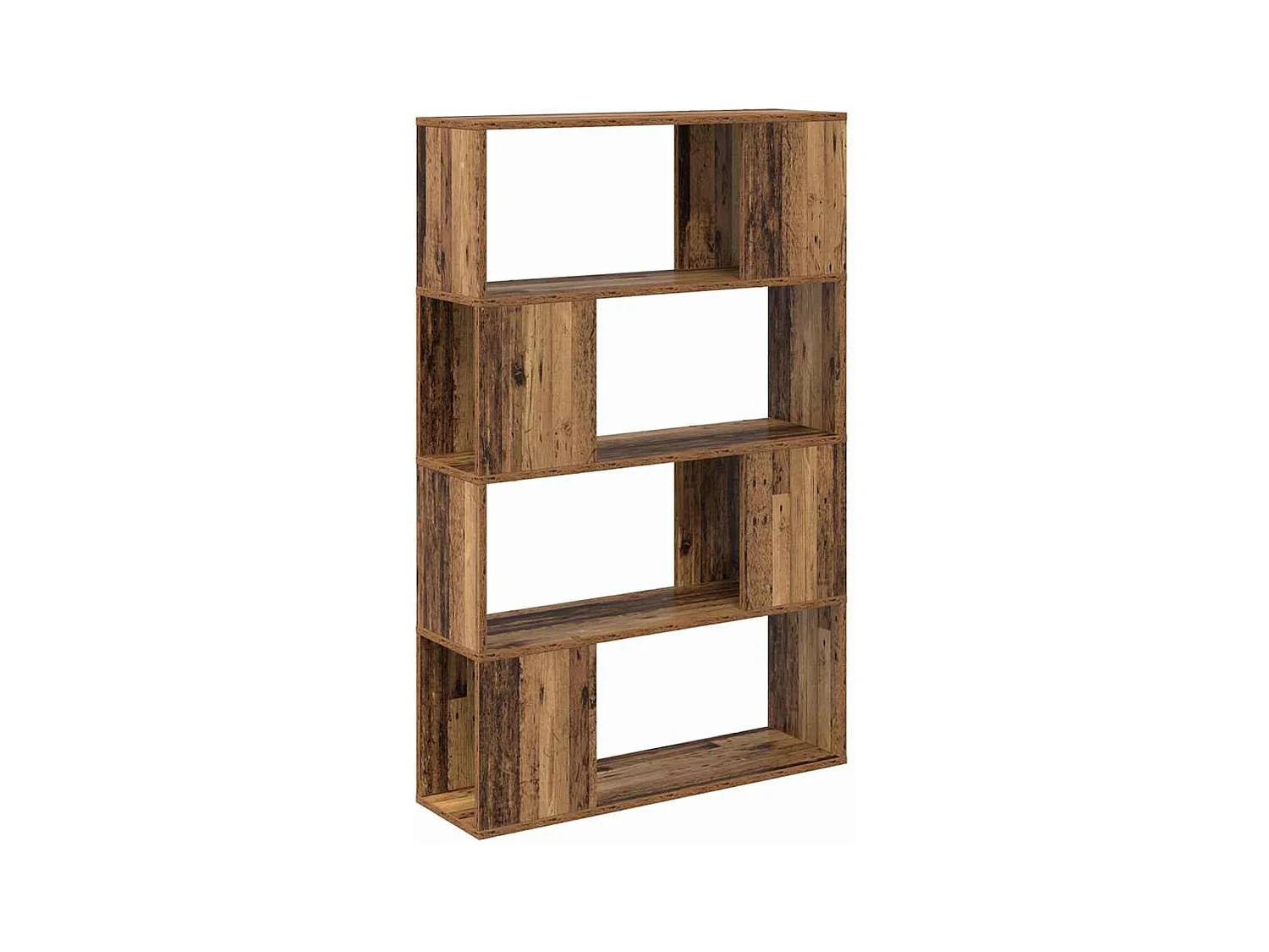 Bibliothèque | Etagère de rangement | Meuble de rangement vieux bois bois d'ingénierie 80 x 24 x 124 cm