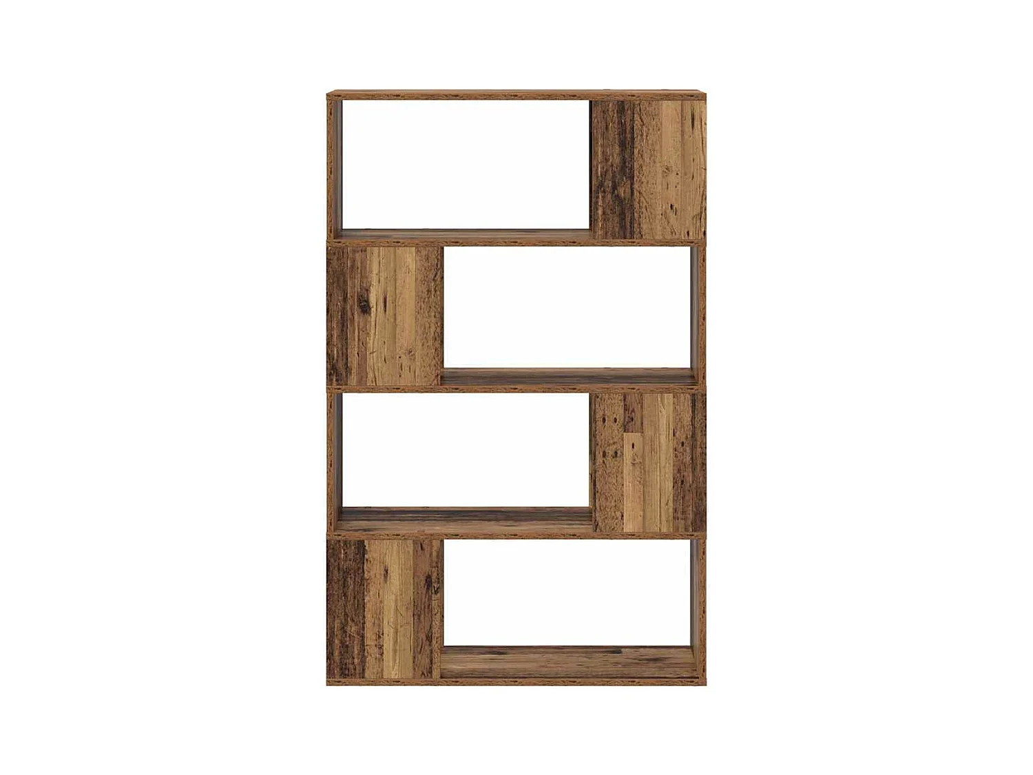 Bibliothèque | Etagère de rangement | Meuble de rangement vieux bois bois d'ingénierie 80 x 24 x 124 cm