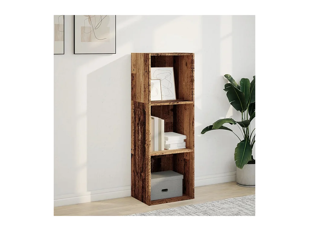Bibliothèque | Etagère de rangement | Meuble de rangement vieux bois 40x30x114 cm bois d'ingénierie