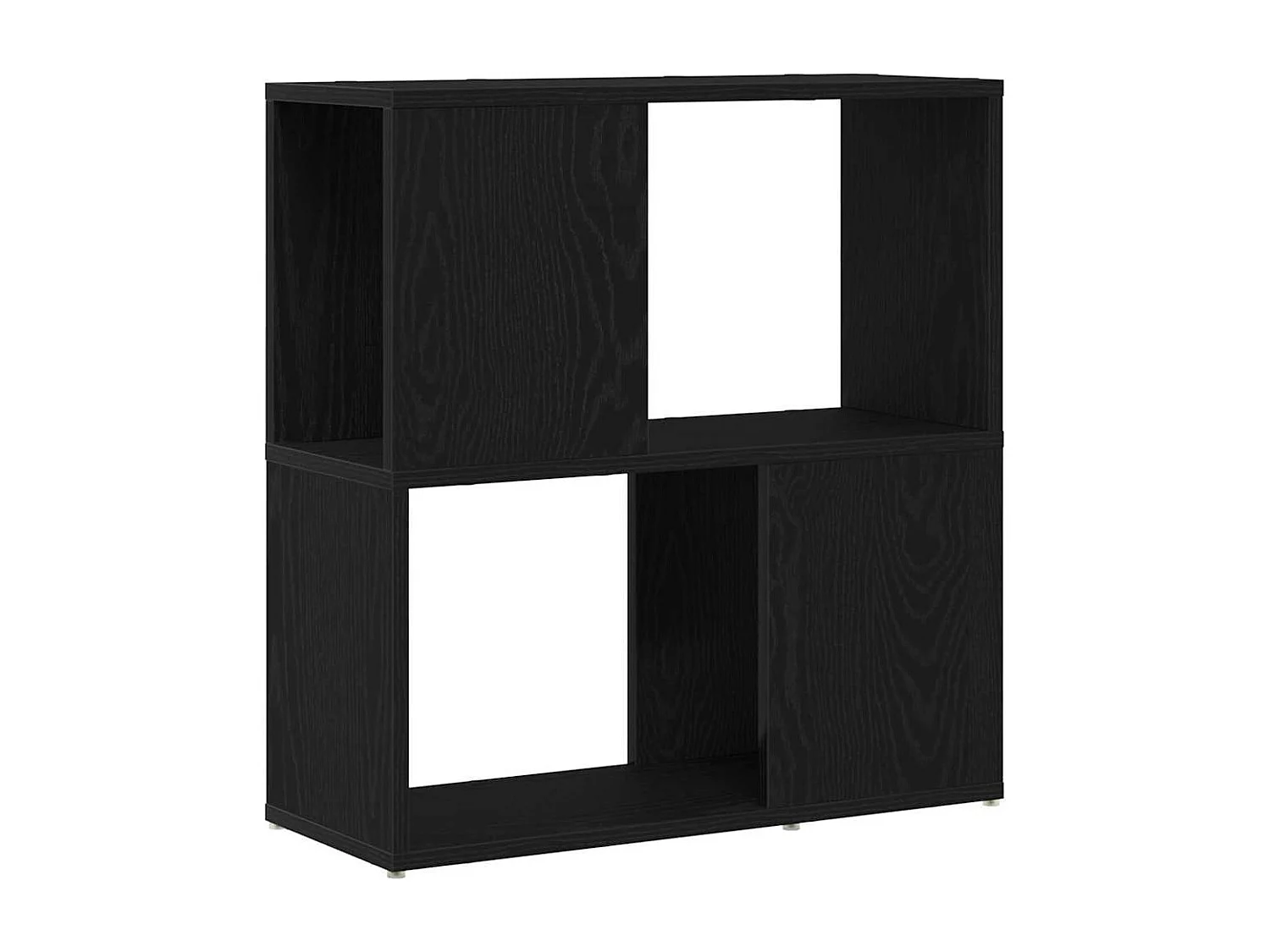 Bibliothèque | Etagère de rangement | Meuble de rangement Noire en Chêne 60x24x63 cm en Bois d'Ingénierie
