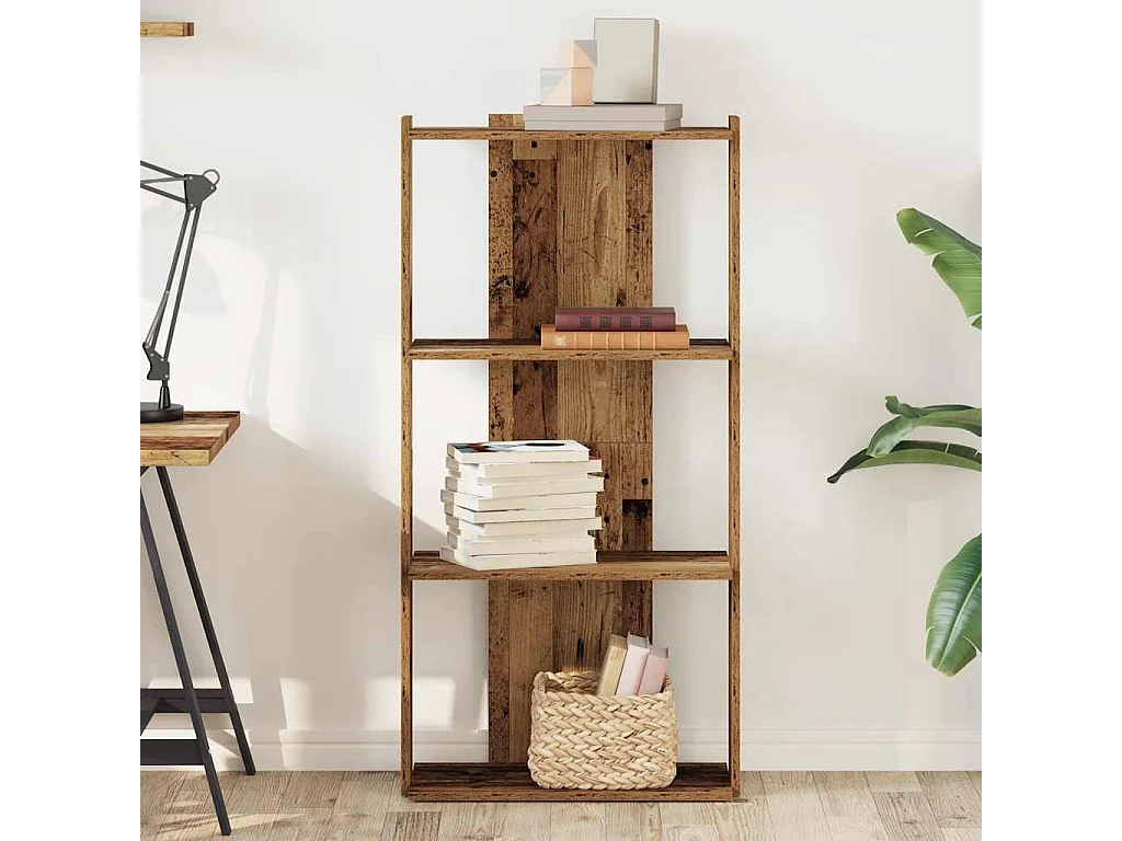 Libreria | Scaffale | Mobile di stoccaggio a 3 Ripiani Legno Vecchio 60x30x120 cm in Truciolato