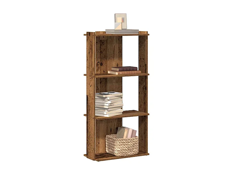 Libreria | Scaffale | Mobile di stoccaggio a 3 Ripiani Legno Vecchio 60x30x120 cm in Truciolato