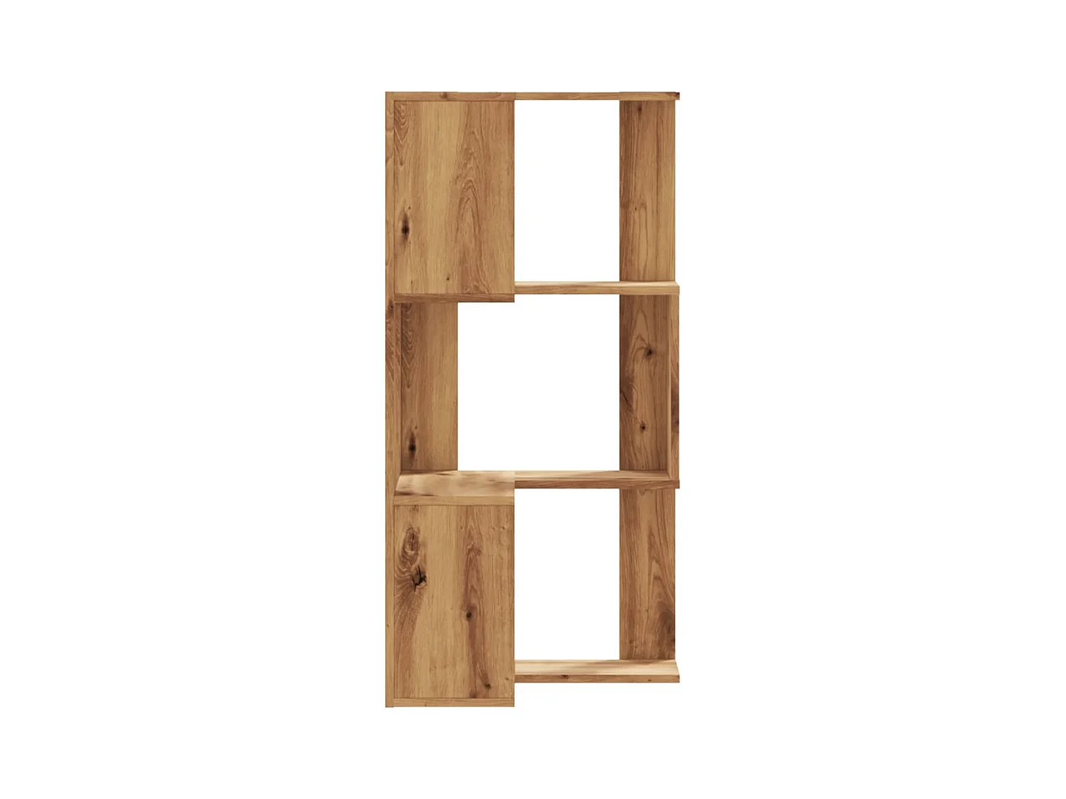 Libreria | Scaffale | Mobile di stoccaggio Angolare 3Ripiani Rovere Artigianale 50x50x102cm Legno
