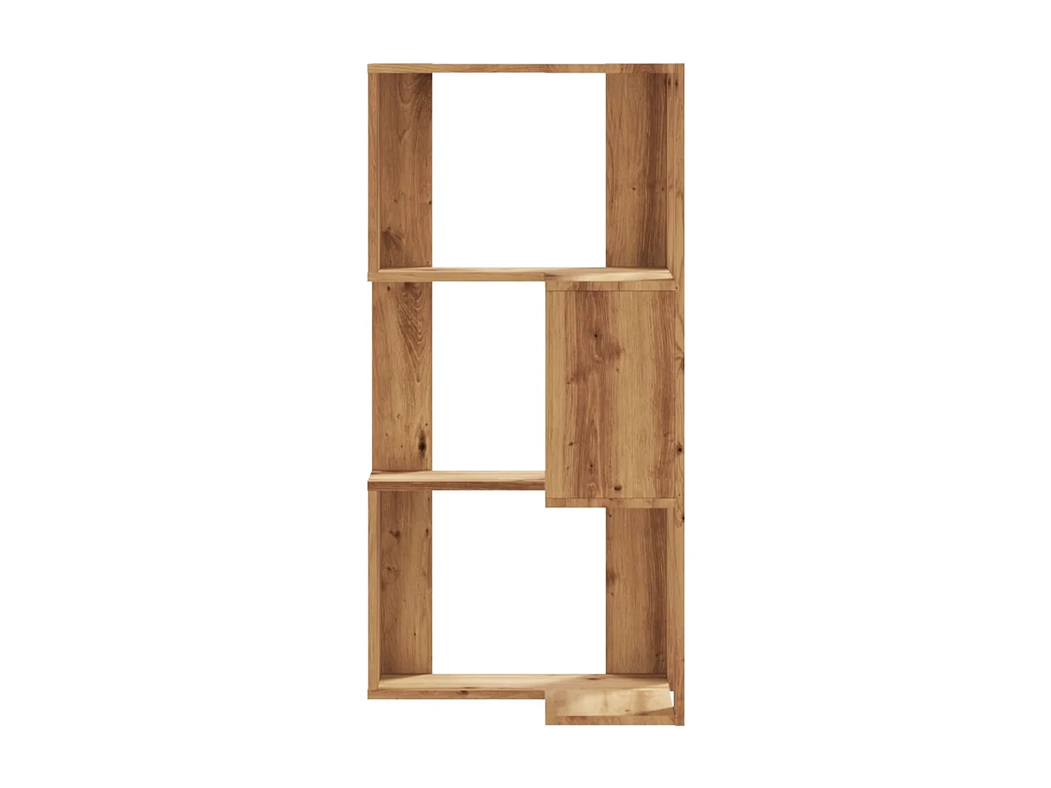 Libreria | Scaffale | Mobile di stoccaggio Angolare 3Ripiani Rovere Artigianale 50x50x102cm Legno