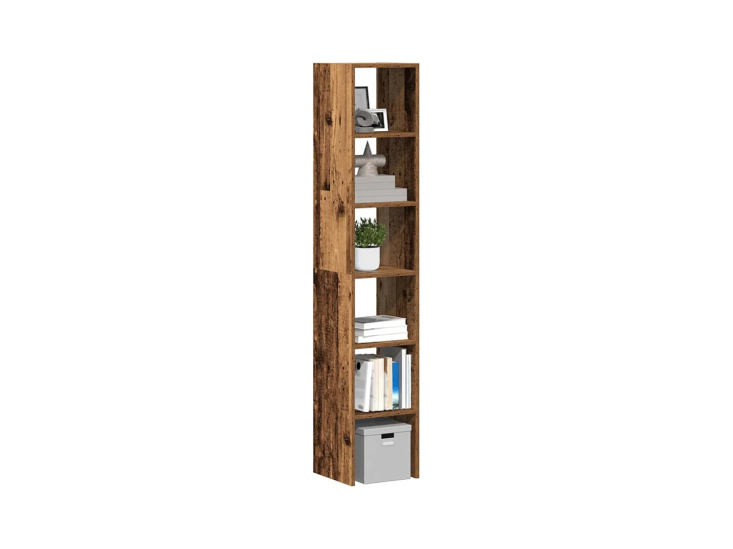 Bibliothèques | Etagère de rangement | Meuble de rangement 2 pcs empilable vieux bois bois d'ingénierie