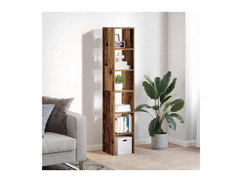 Bibliothèques | Etagère de rangement | Meuble de rangement 2 pcs empilable vieux bois bois d'ingénierie