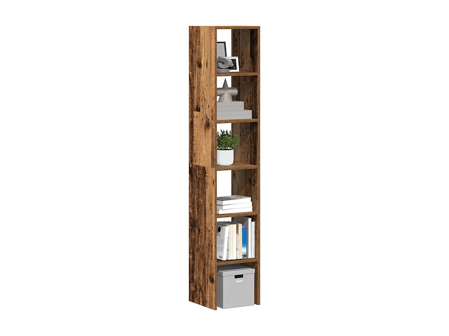 Armadi per libri | Scaffali libri | Mobili di stoccaggio 2 pz Impilabili Legno Antico 30x30x80 cm in Truciolato